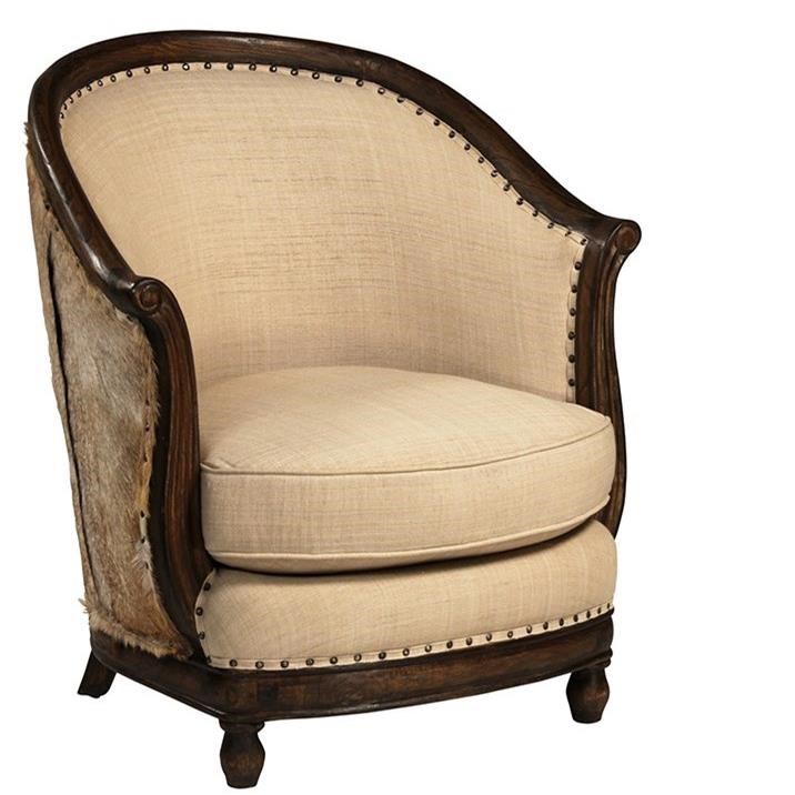 Dovetail Furniture Dakota DOV11522 Rustic Dakota Chair with Hair